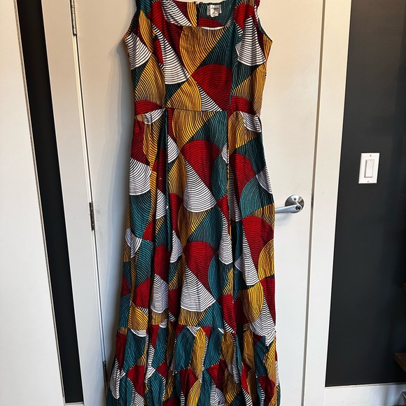 Sika x Anthropologie Geometric Chioma Rasta Bohemian Maxi Dress - Picture 5 of 6